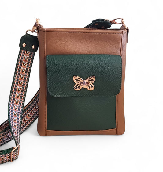 Dayla Crossbody in Leather Clay Green