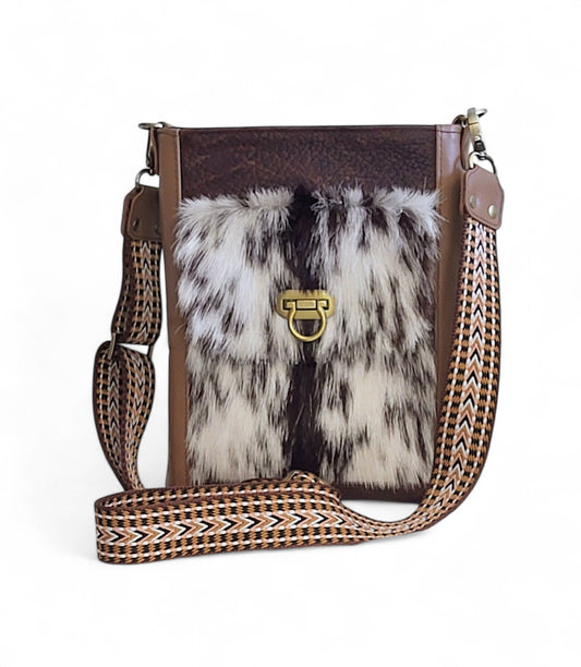 Dayla Crossbody in Leather Brown Western