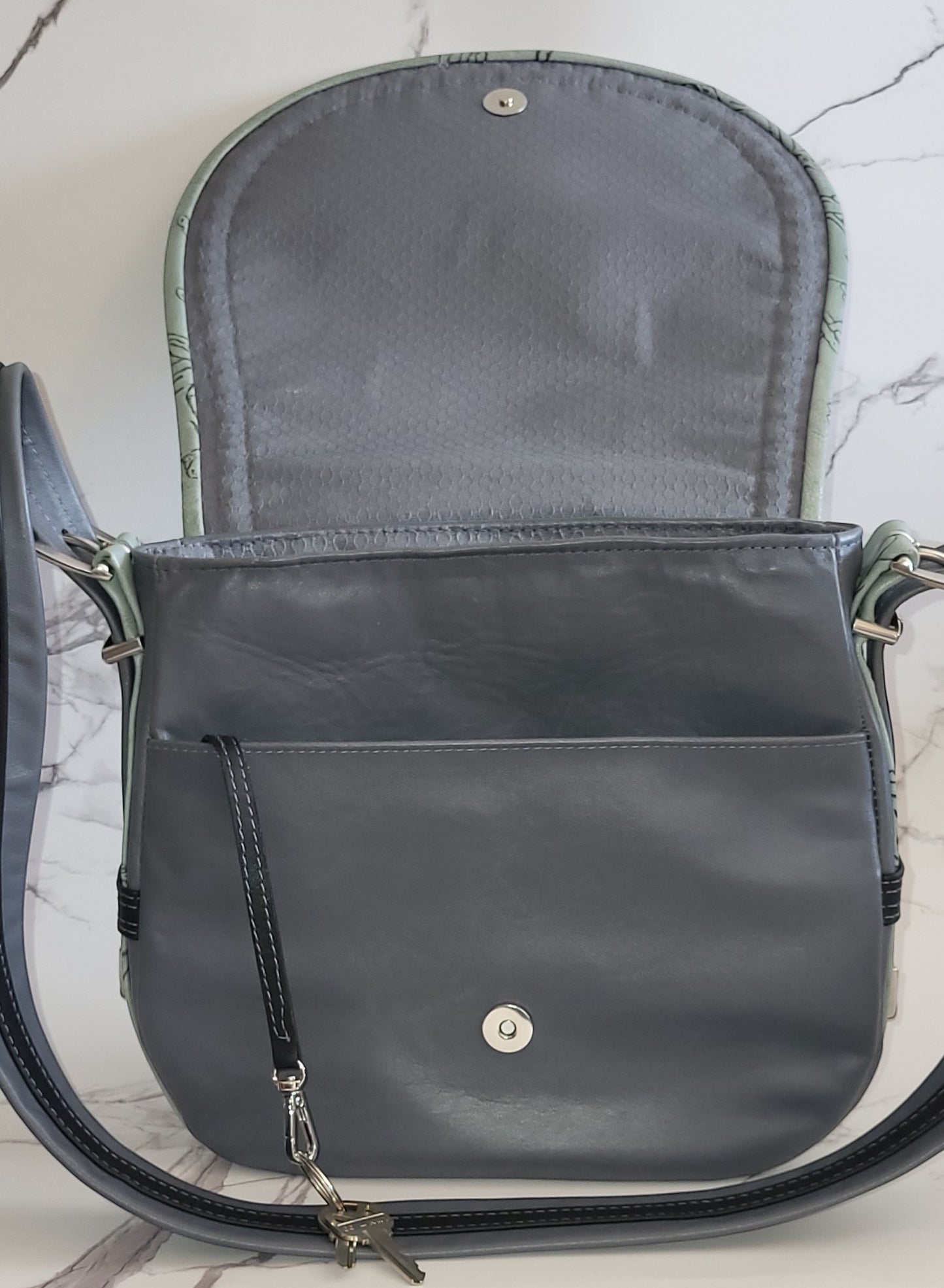Wild Horse Maddy Saddle Bag - Green/Gray